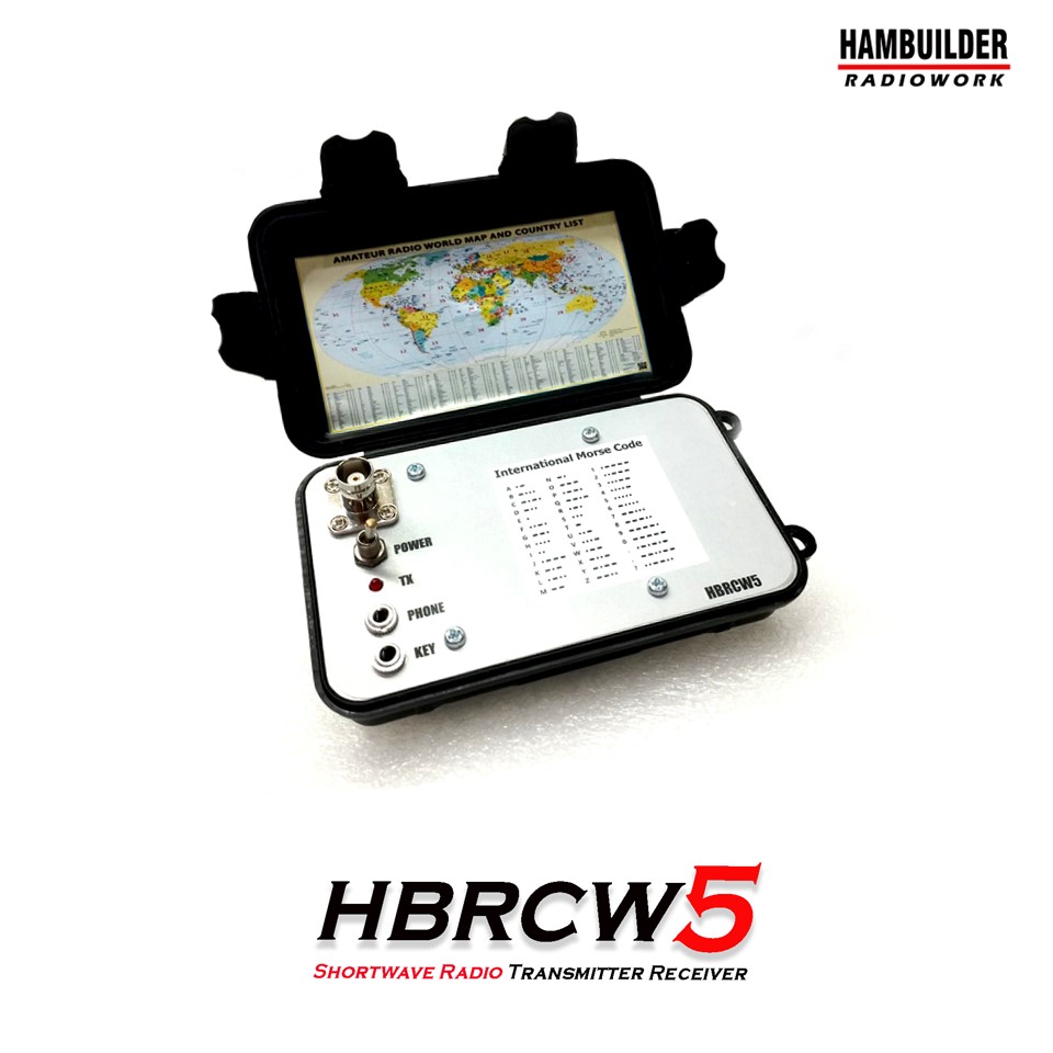HBRCW5 Shortwave Radio Transceiver with QRP Antenna (based on Forty-9er)