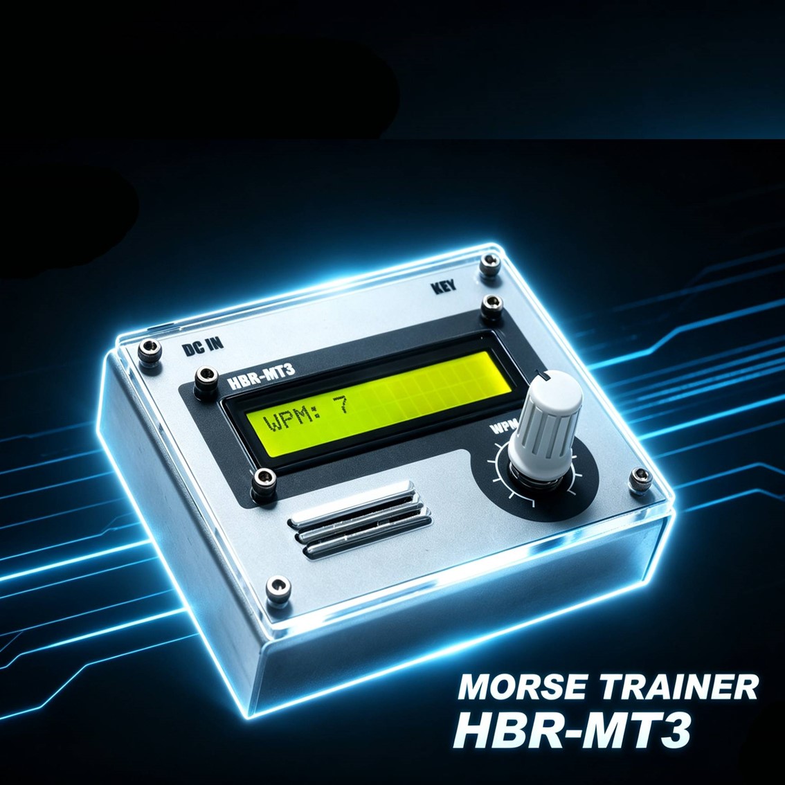 Morse Trainer HBR-MT3 | Manual Practice & Interactive Quiz Mode