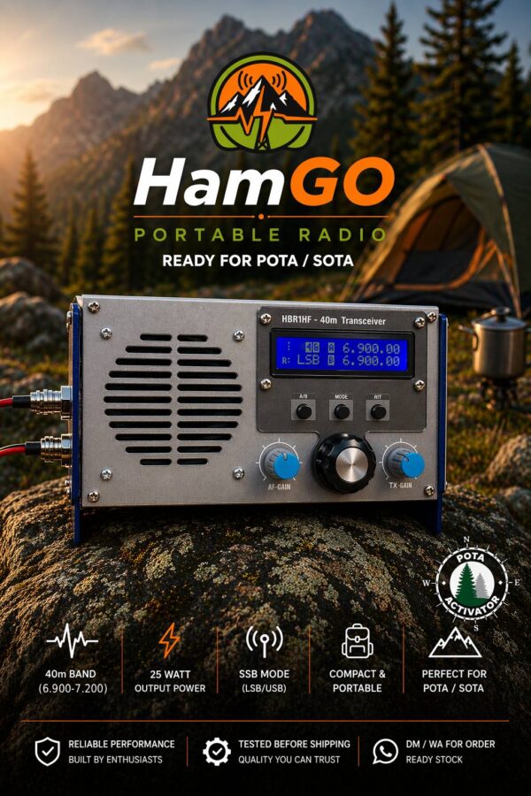 HBR1HF-Portable 40m 25W - HAMGO ready for POTA/SOTA
